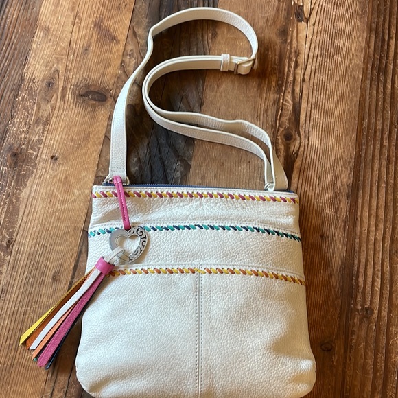 Brighton White Montego Messenger Bag - Picture 3 of 7